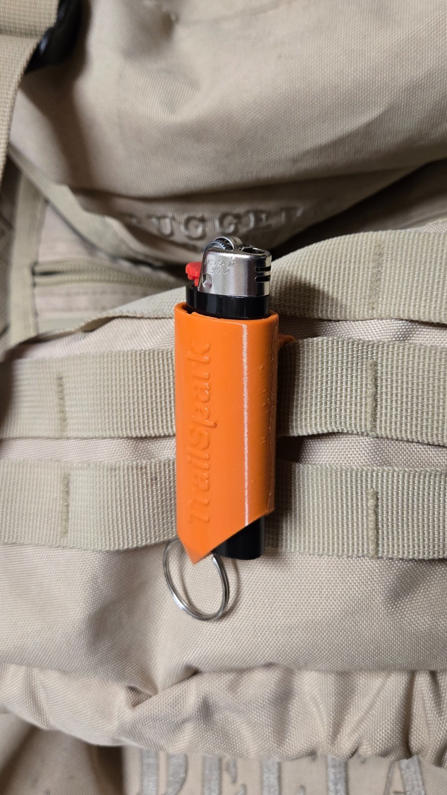 Made In The USA - The TrailSpark - 2pk Keychain and Clip Sleeve for Bic Lighters