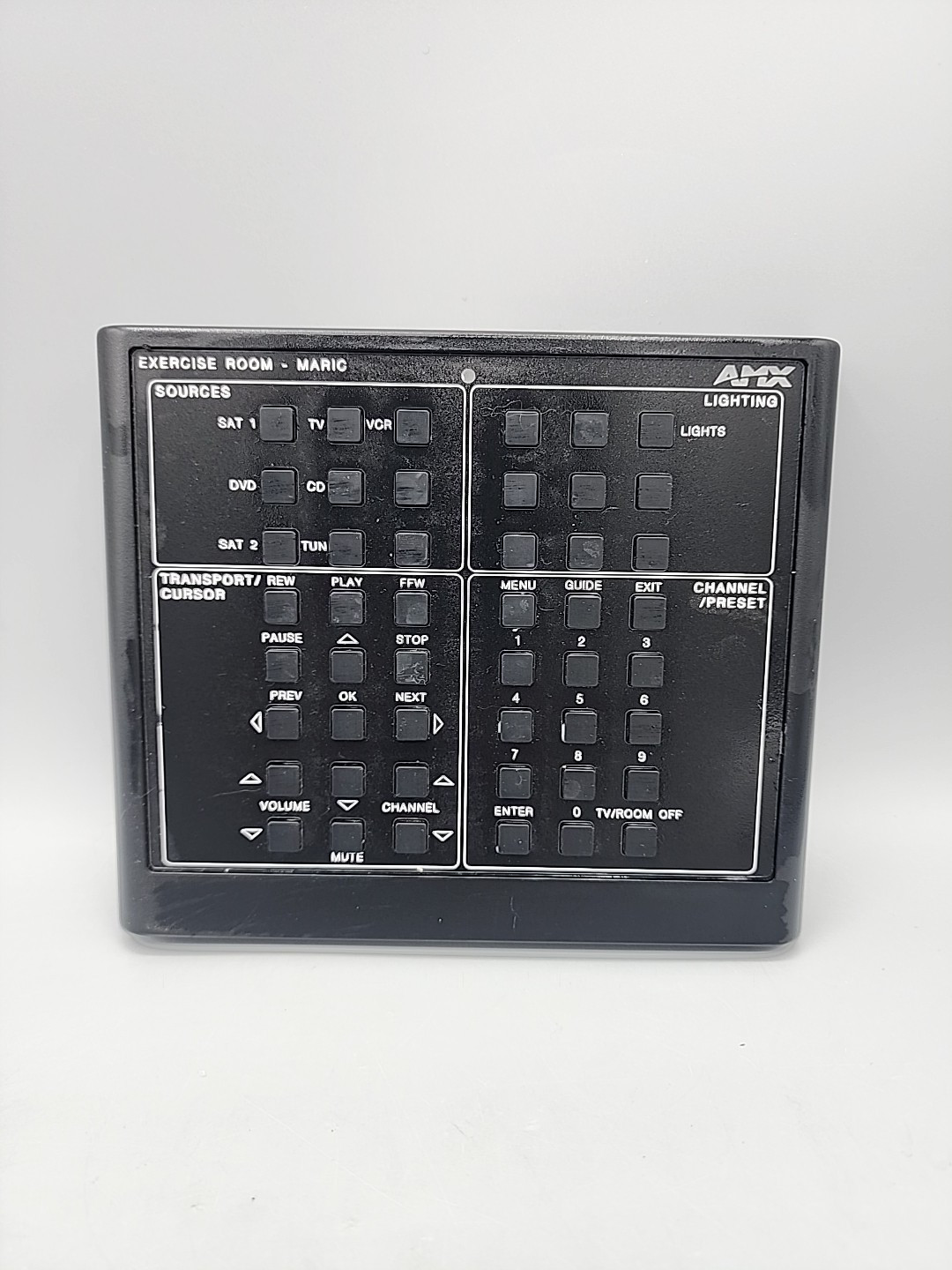 AMX TS#1-800-93-AMX-93 Excercise Room Controller Remote Not Tested