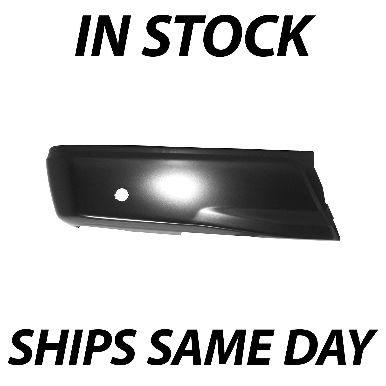 NEW Primered Black Rear Left LH Bumper Face Bar for 2015-2020 Ford F-150 w/ Park