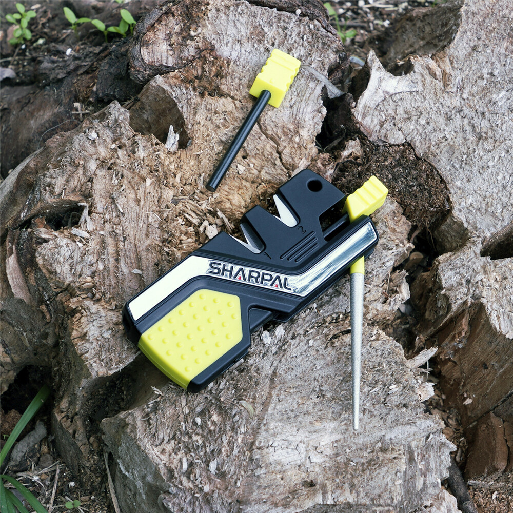 SHARPAL 6-In-1 Pocket Knife Sharpener&Survival Tool, with Fire Starter, Whistle