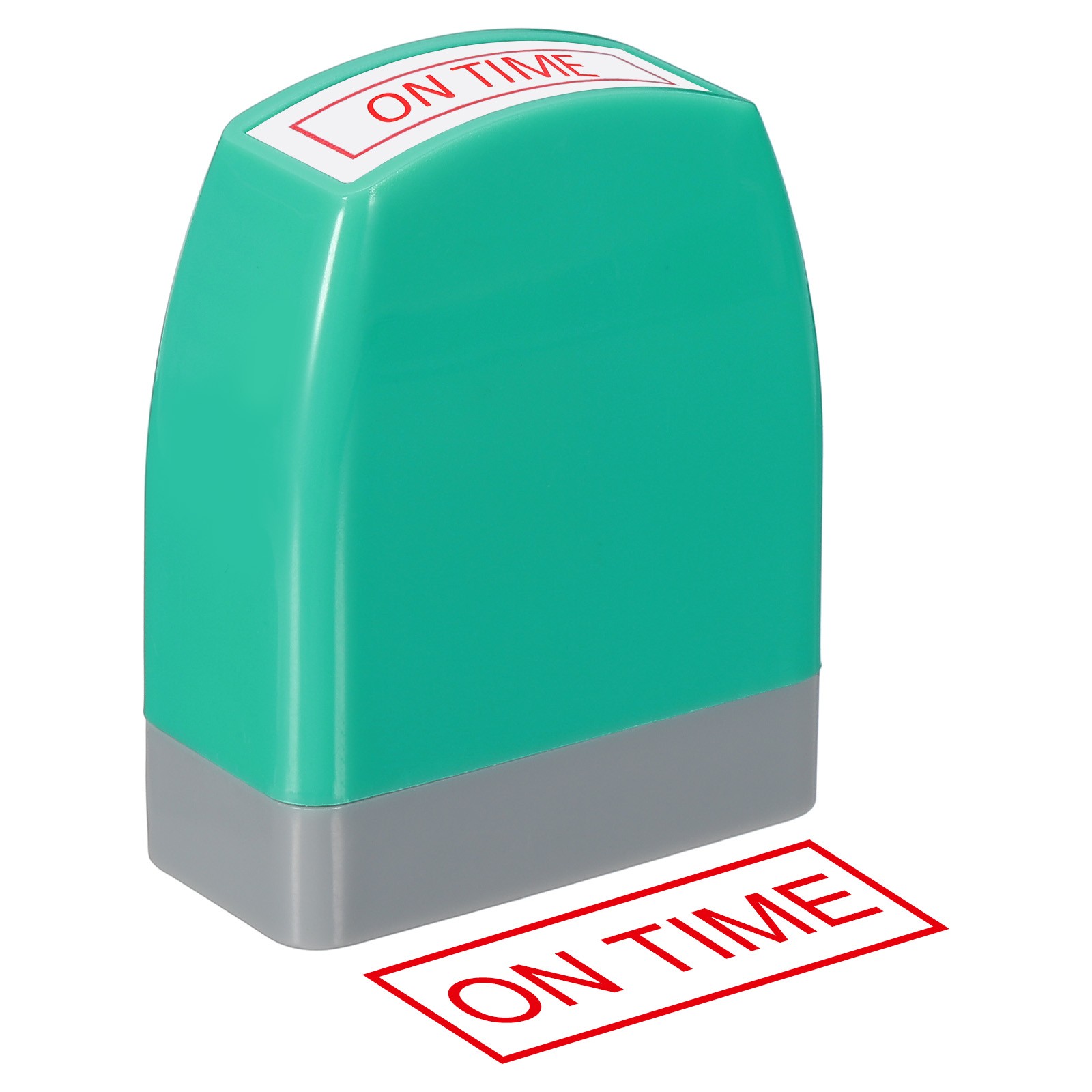 on Time Notice Stamp, Office Stamp Pre Inked Stamp, Green