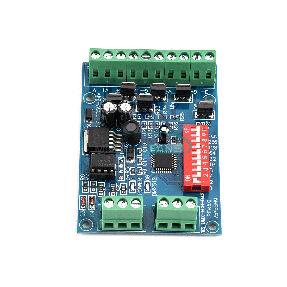 DMX512 Decoder 6CH Channel RGBW Controller led stage Dj lighting CMOS Output