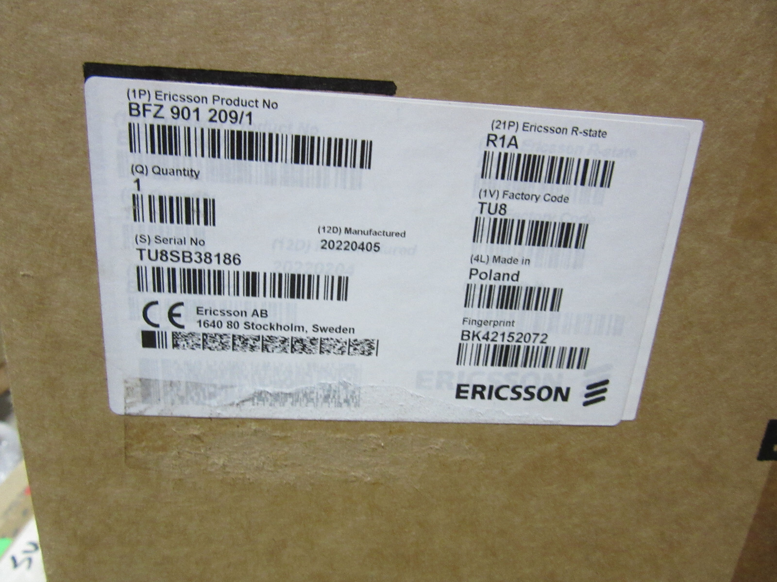 Ericsson BFZ901209/1 Information Technology Unit New
