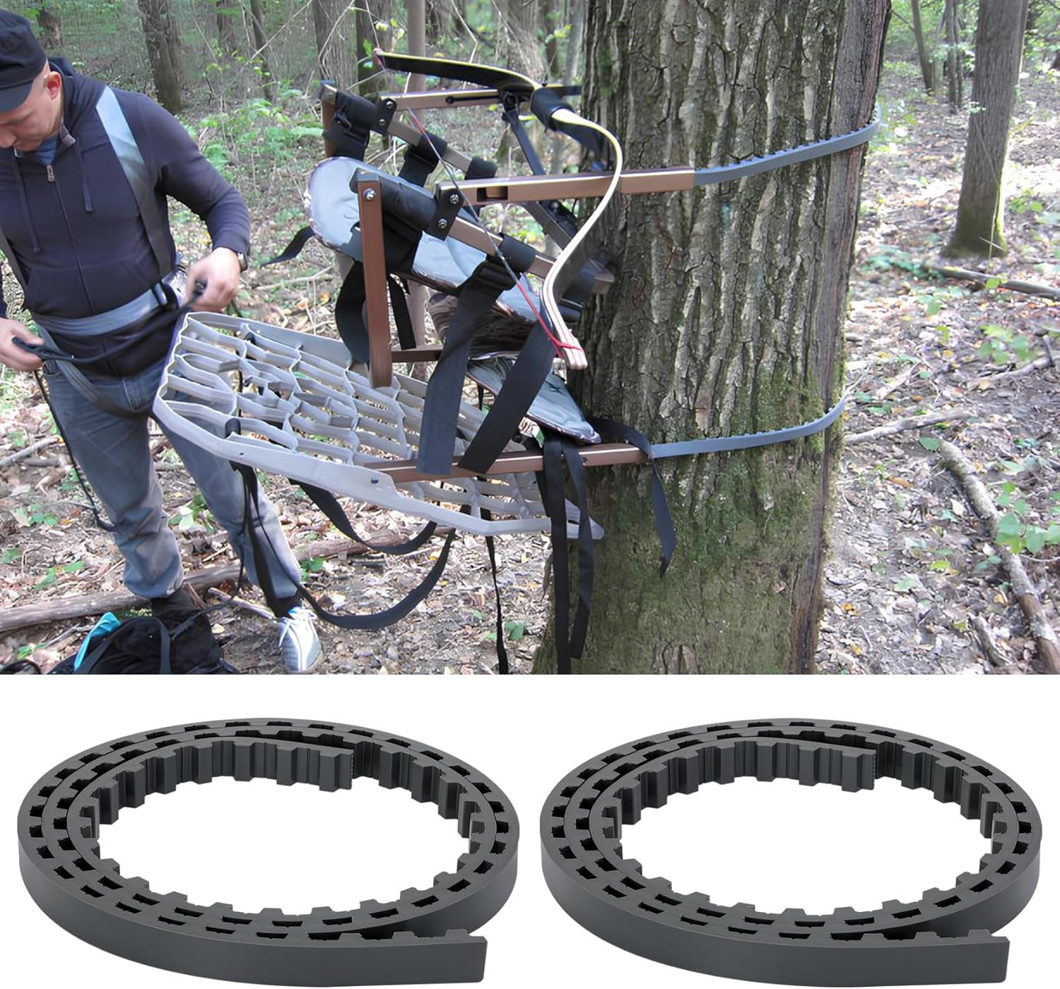 Traction Belts Climber Tree Stand Straps Compatible with Lone Wolf Sit, Climb Cl