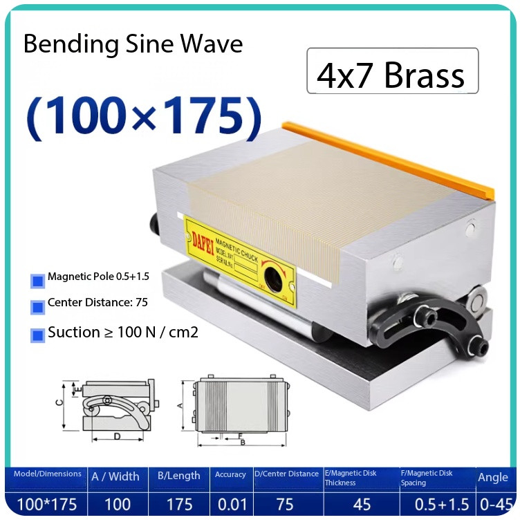 Grinder Sine Inclination Disk Magnetic Table Adjustable Angle Permanent Magnet