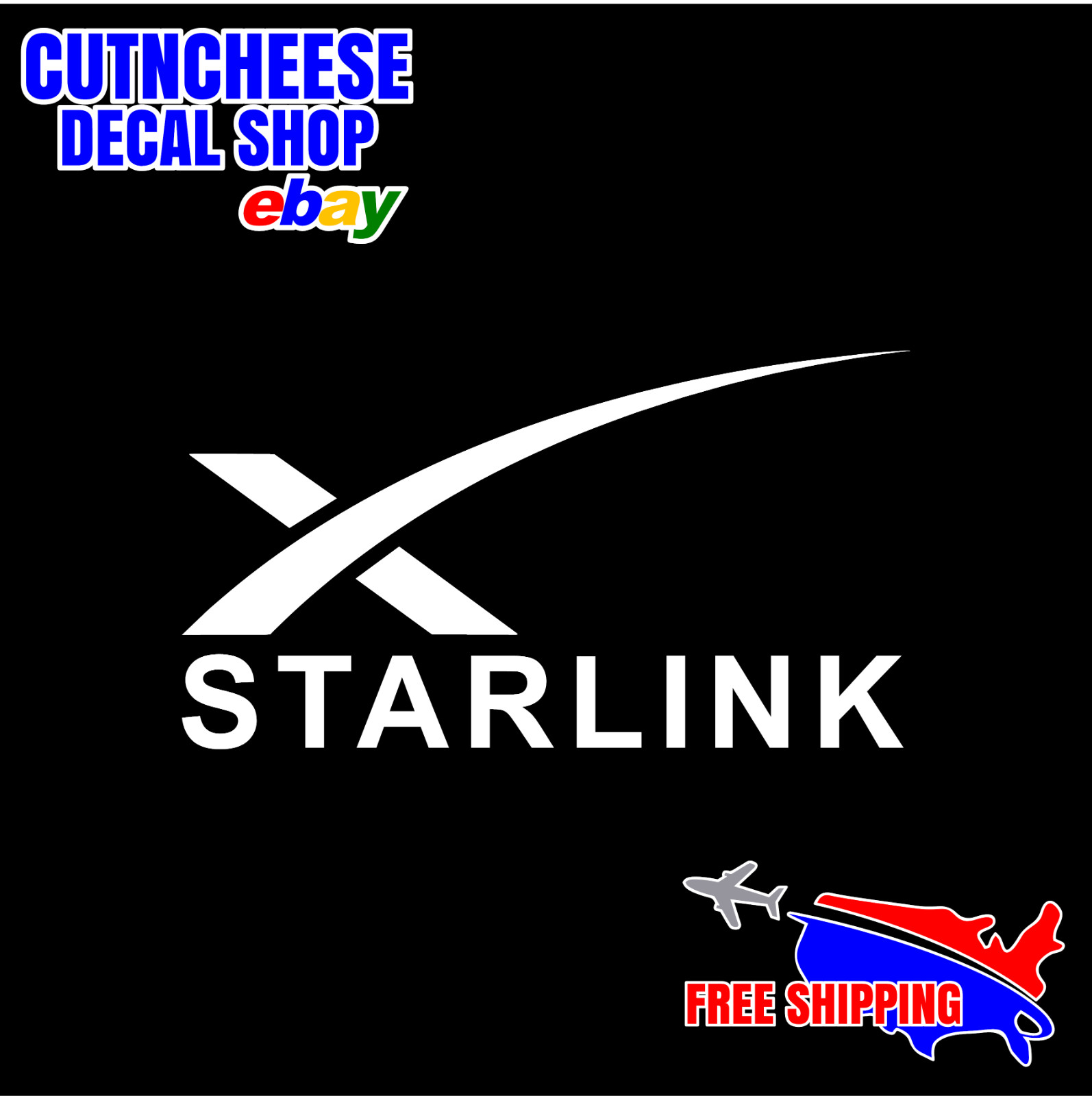 Starlink Vinyl Sticker, Cutsom Cut Vinyl Decal, SpaceX, Elon Musk, Falcon Heavy