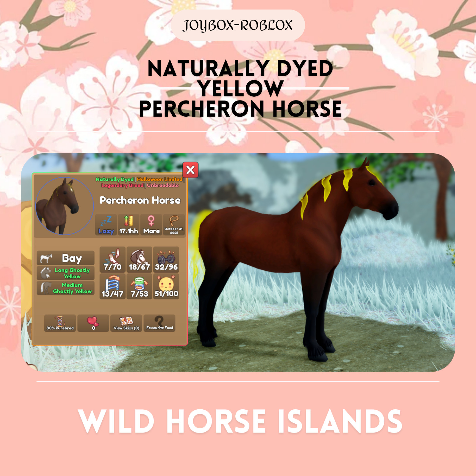 🐎 Wild Horse Islands 🐎 Naturally Dyed ND Percheron Horse