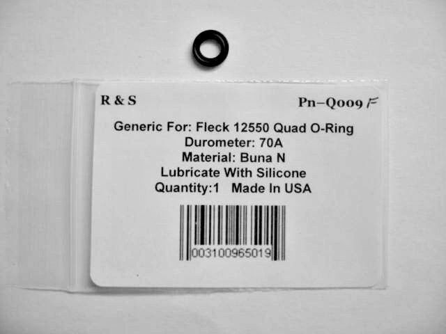 Fleck 12550 Quad O-ring / Brine system Assembly  / R&S Q009F / Buna n Material
