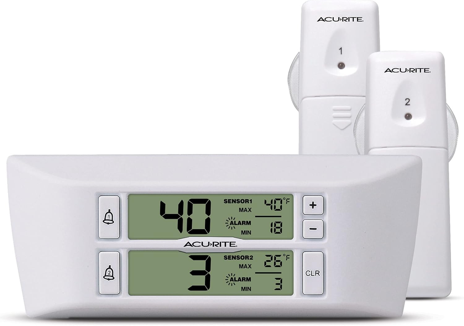 Acurite Digital Wireless Fridge and Freezer Thermometer with Alarm and Max/Min T