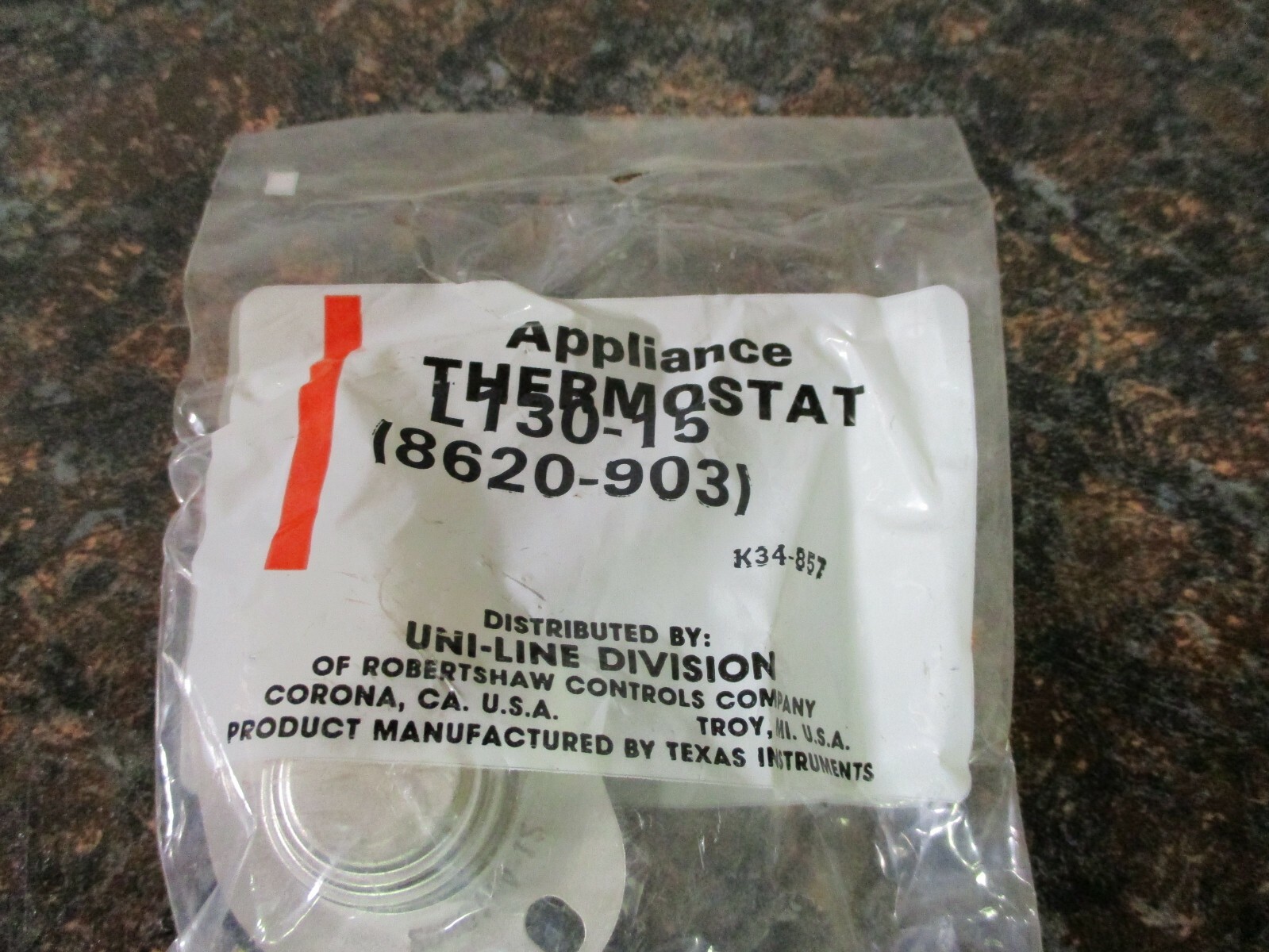 UNI LINE Supco L130 SPST Limit Control Thermostat Snap Disc L130-15