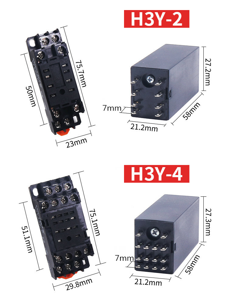 H3Y-2/4 Electronic Digital Display Delay Time Relay AC220V/DC12V/DC24V