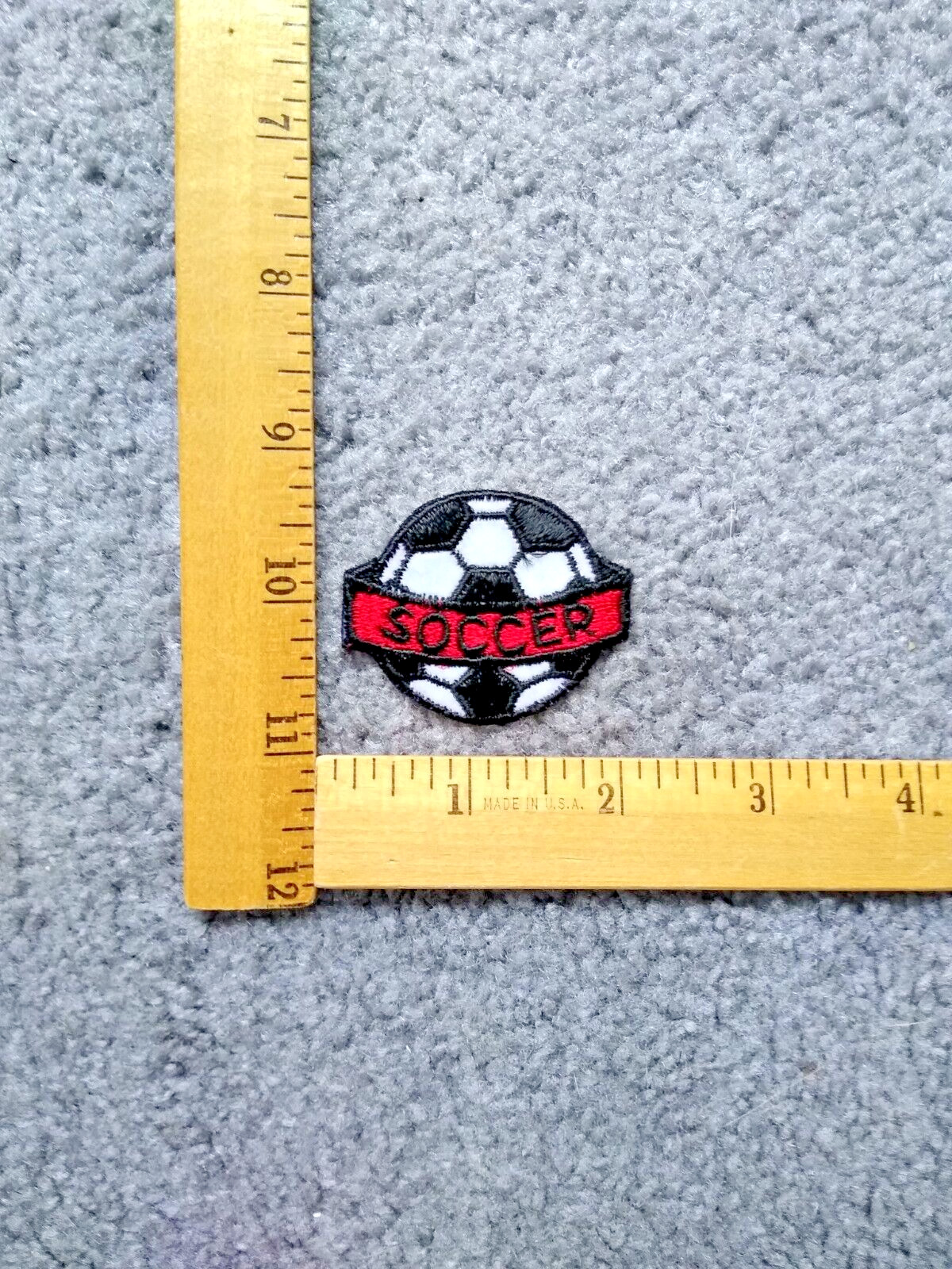 LOT OF 2 SOCCER BALL IRON ON PATCHES  FREE SHIPPING