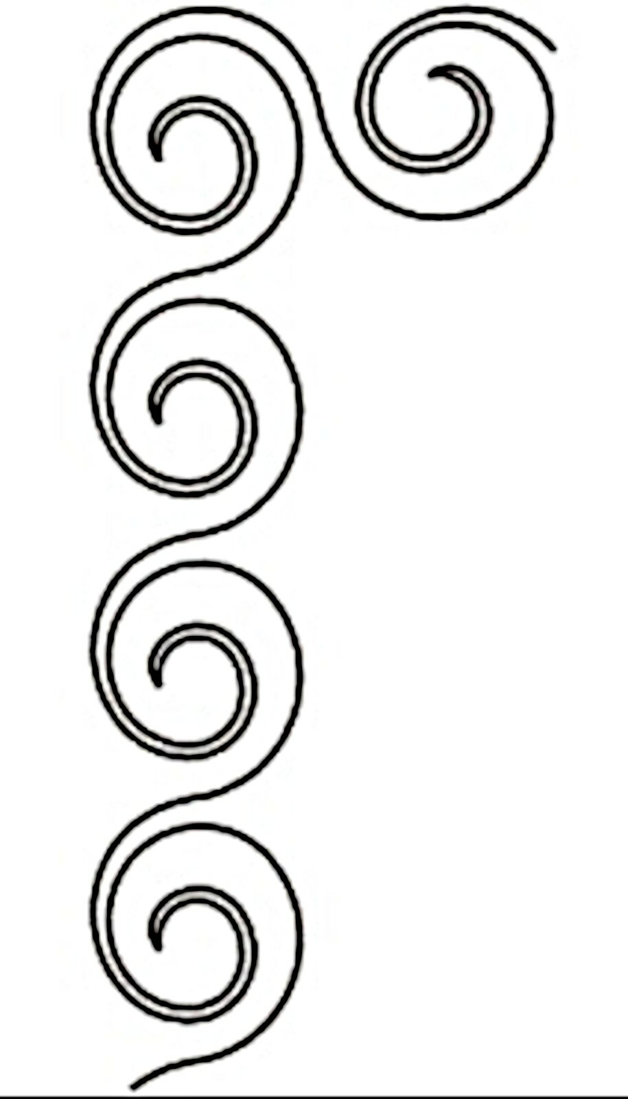 Quilting Stencil Wavy Swirl Quilt Pattern Border Corner Wave Quilters Template