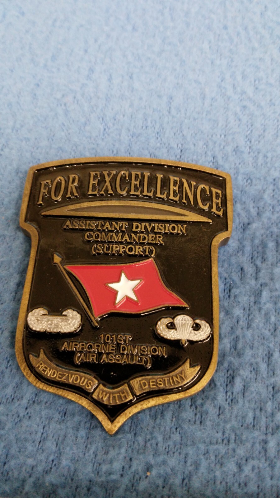 AIRBORNE CHALLENGE COIN - FOR EXCELLENCE - ASSISTANT DIVISION COMMANDER