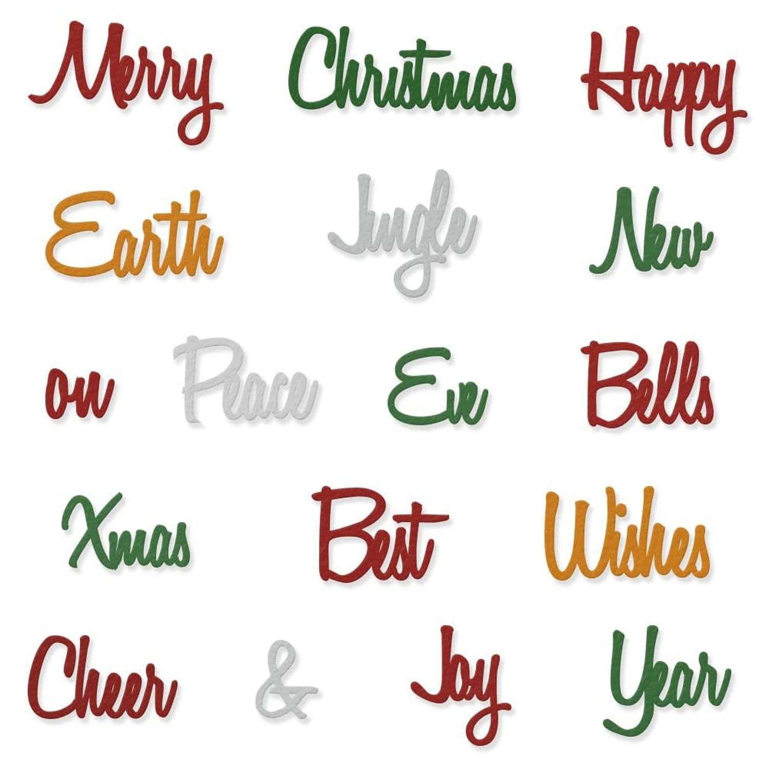 Hying Happy New Year Words Metal Cutting Die for Card Making and Photo Album ...
