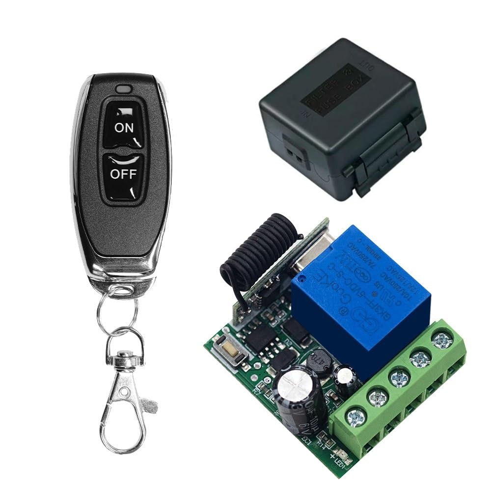 QIACHIP DC 5V 9V 12V 24V 48V Wireless Remote Switch 433Mhz 1-Channel Relay Re...