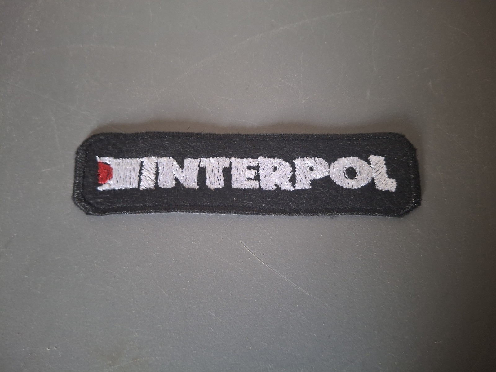 Interpol Band Patch White, Red And Black