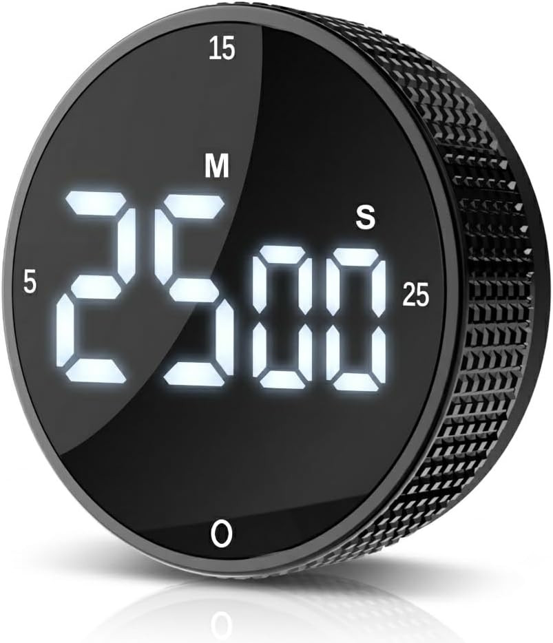 Magnetic Digital Kitchen Timer with Large LED Display