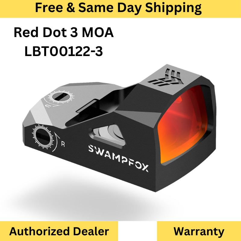 Swampfox Liberty 1x22mm Red Dot Sight 3 MOA Micro Reflex Sight For RMR Cut
