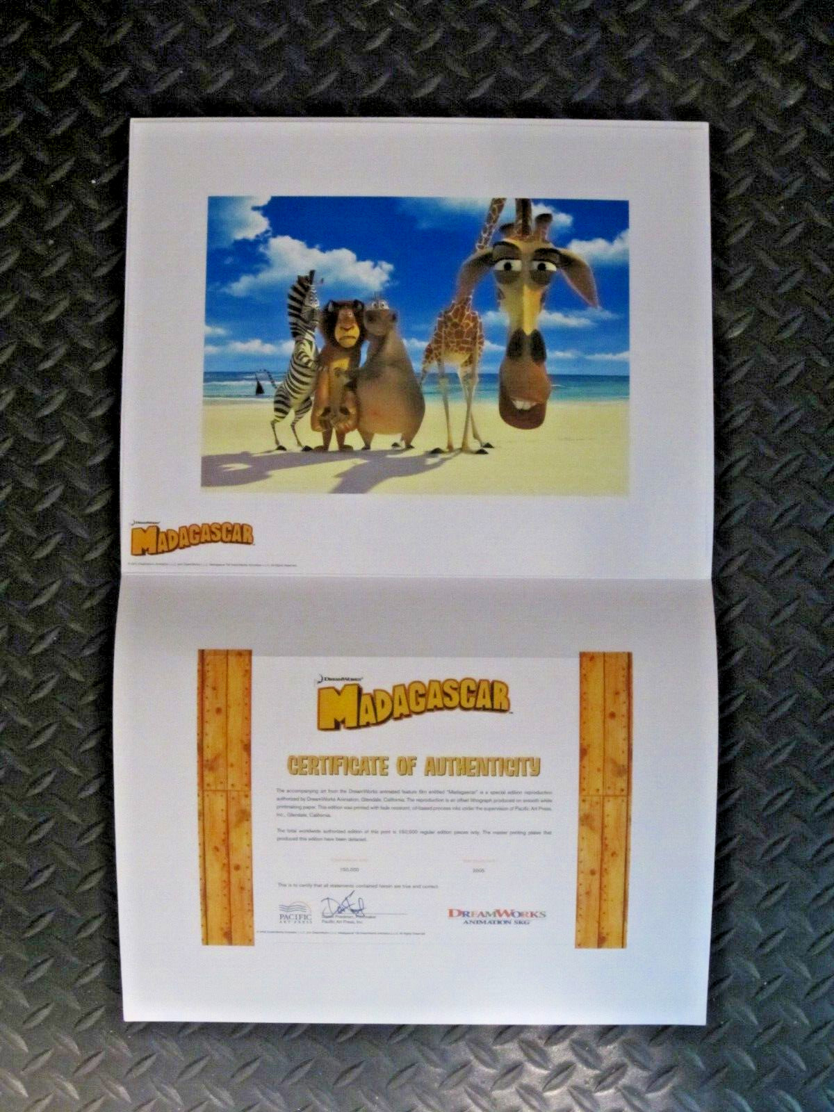 2005 Best Buy Exclusive Dreamworks Madagascar Collectors Edition Lithograph
