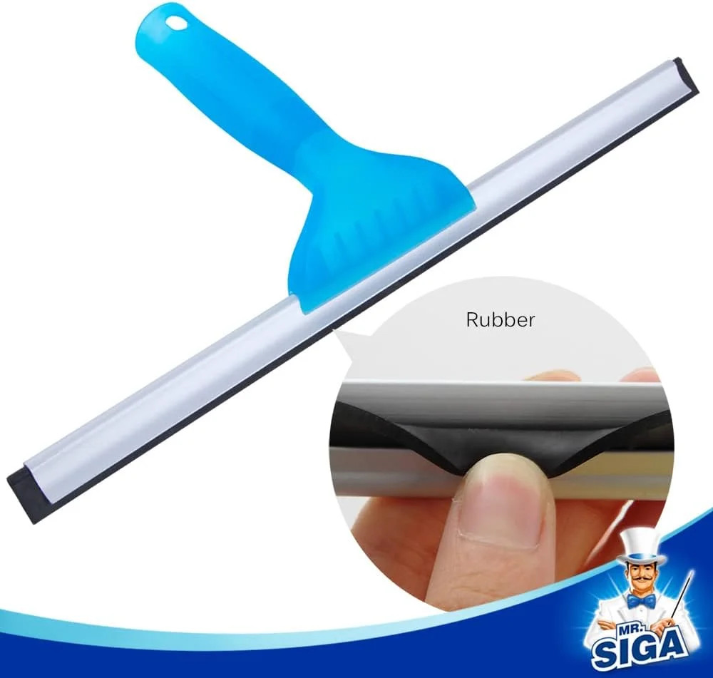 Professional Window Cleaning Combo - Squeegee & Microfiber Window Scrubb