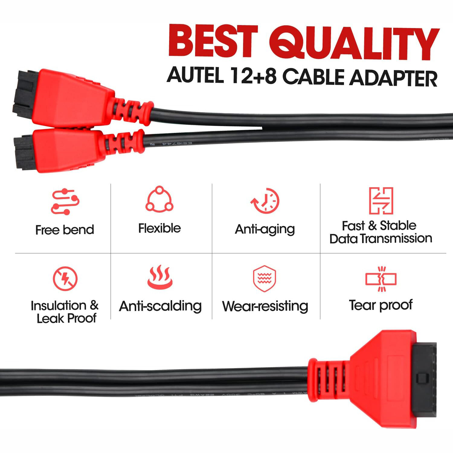 12+8 OBD Cable Adaptor Diagnostic Cable Connector for Chrysler for Dodge