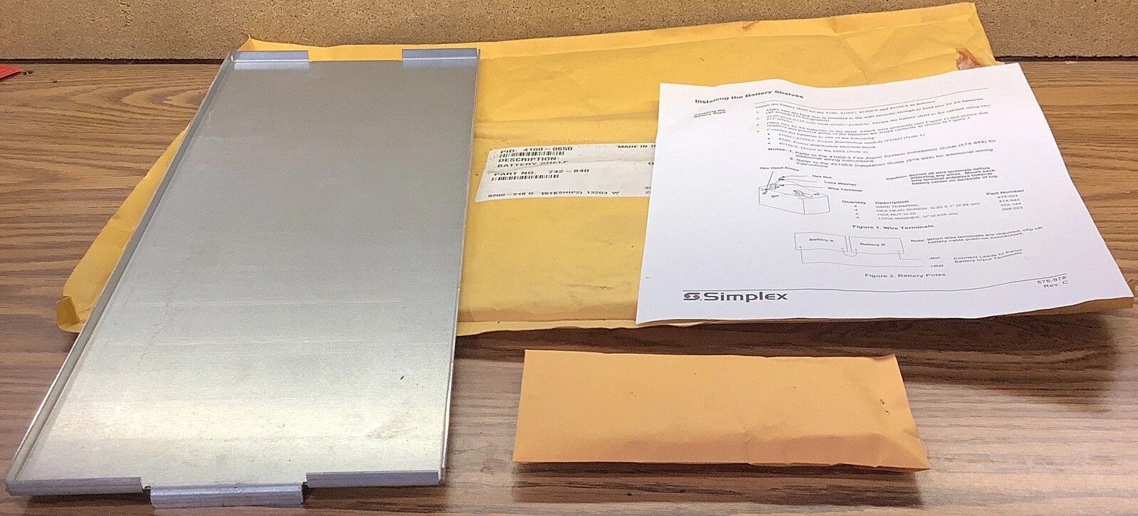 NEW SIMPLEX 4100-0650 41000650 BATTERY SHELF 742-840