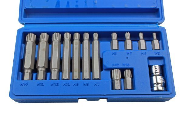 Ribe Socket Bit Set by US PRO 14pc 1/2" DR  M5-M14, Polydrive Bergen Tools 2238