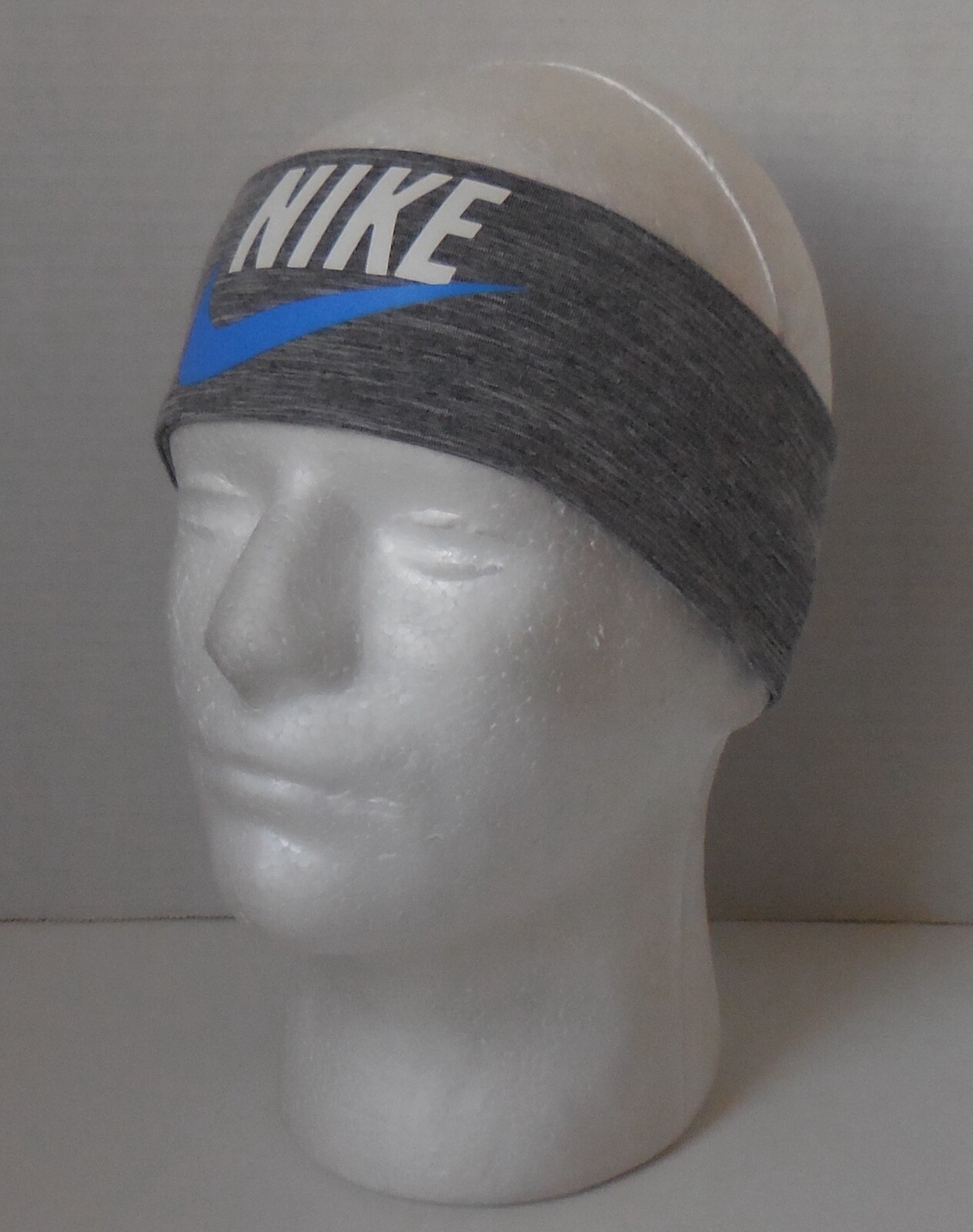 Nike Fury Headband Graphic Men Charcoal Heather/Sail/Photo Blue