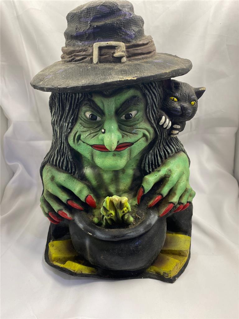 Vintage Rubie's Costume Co Rubber Squishy Halloween Witch Decoration Prop 12"