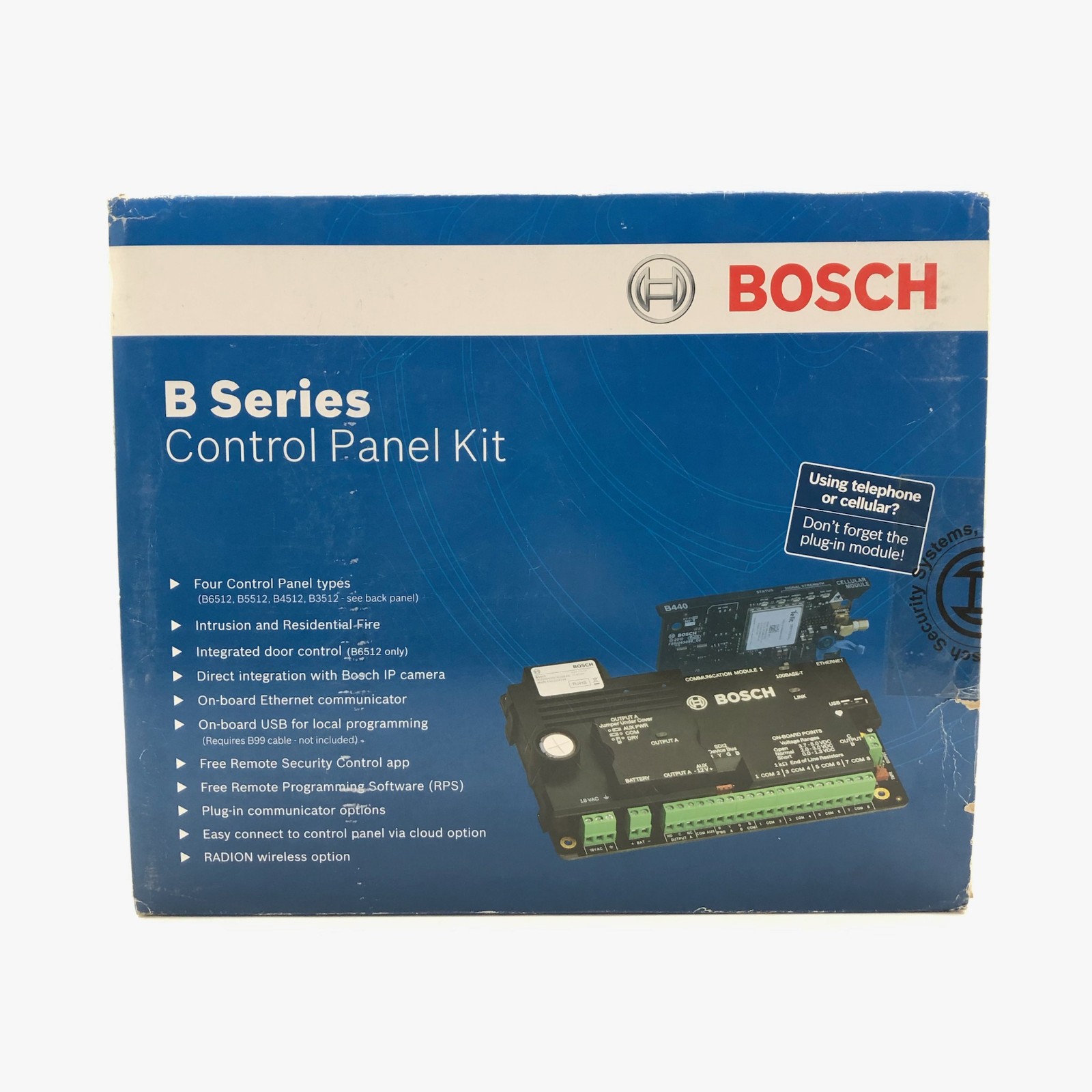 NEW Bosch B6512K-C Security Alarm 96-Point Control Panel Transformer & Enclosure