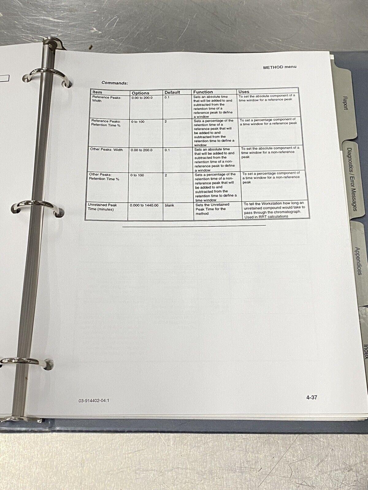 Varian Star Chromatography Workshop - Users Guide / Instruction Manual