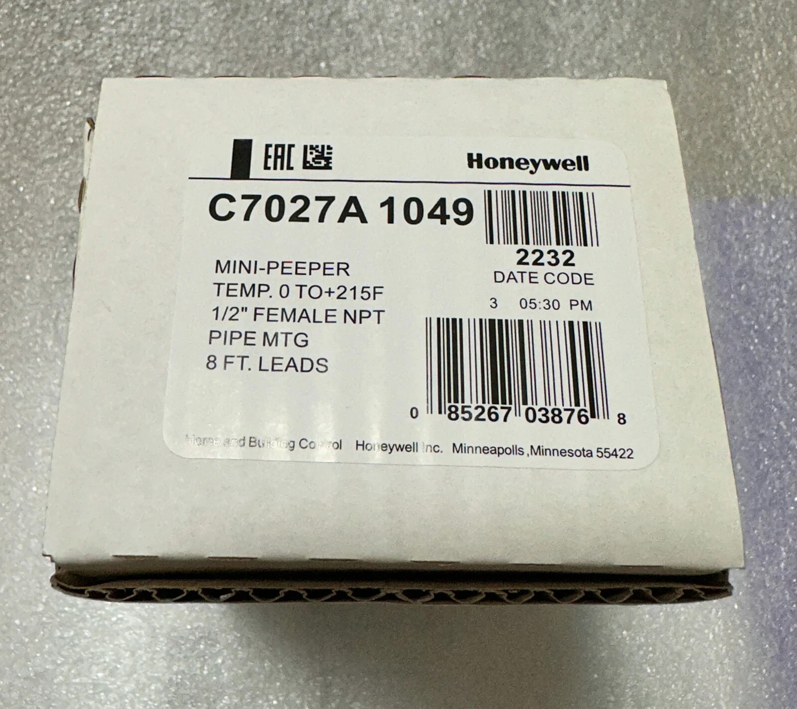 One Honeywell C7027A1049 C7027A-1049 Flame Detector Sensor Fast Ship US Free TAX