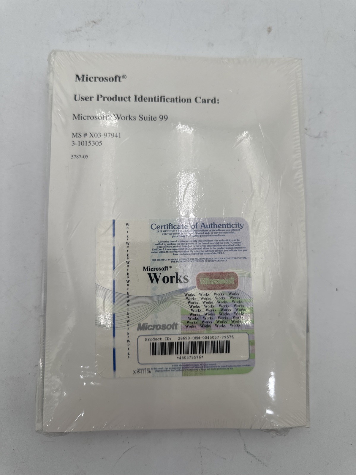 Microsoft Works Suite 99 Four Disc Set Brand New Sealed