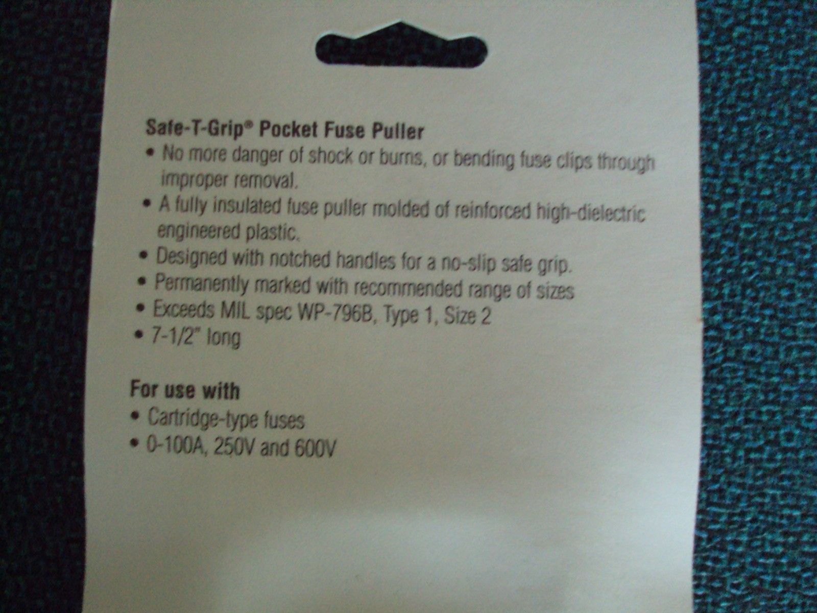 Ideal Pocket Fuse Puller Safe T Grip, 34-002