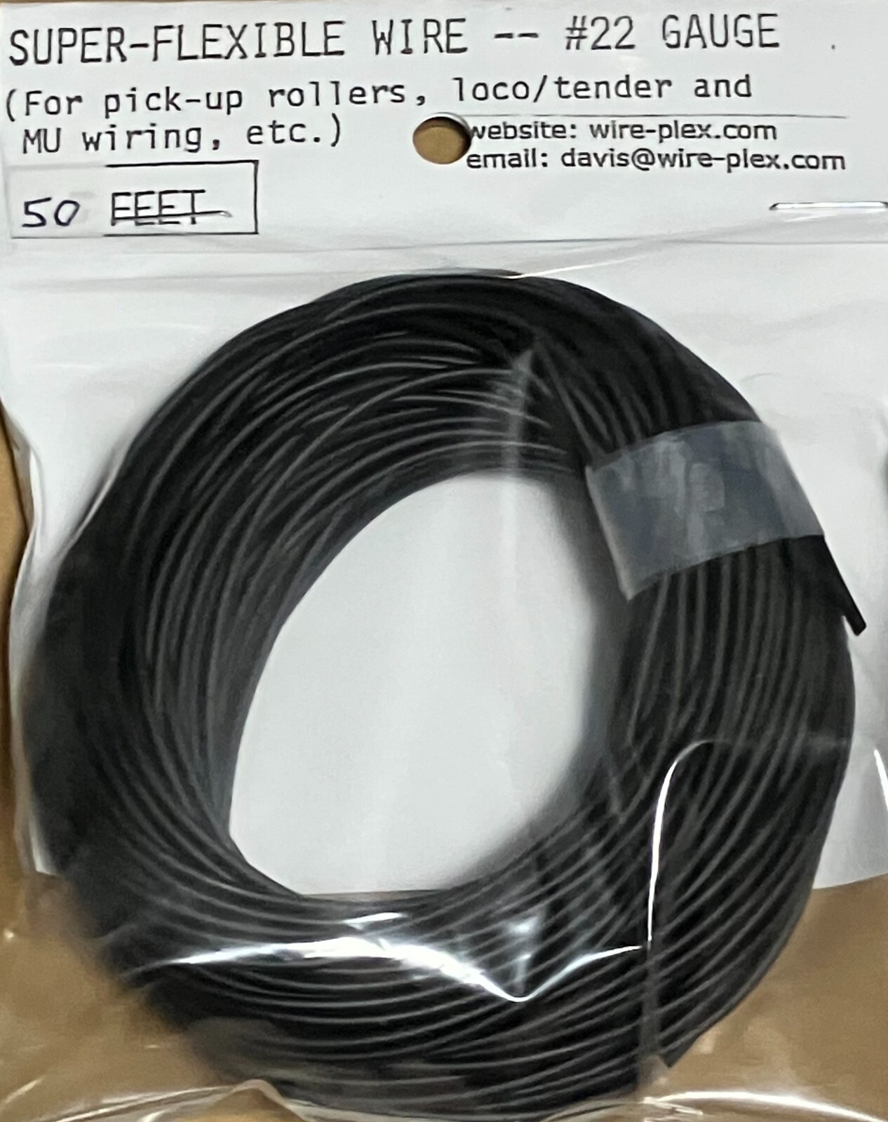 Lionel Super Flexible Wire 22 gauge 50 ft  pick up rollers & tenders sw 22-50