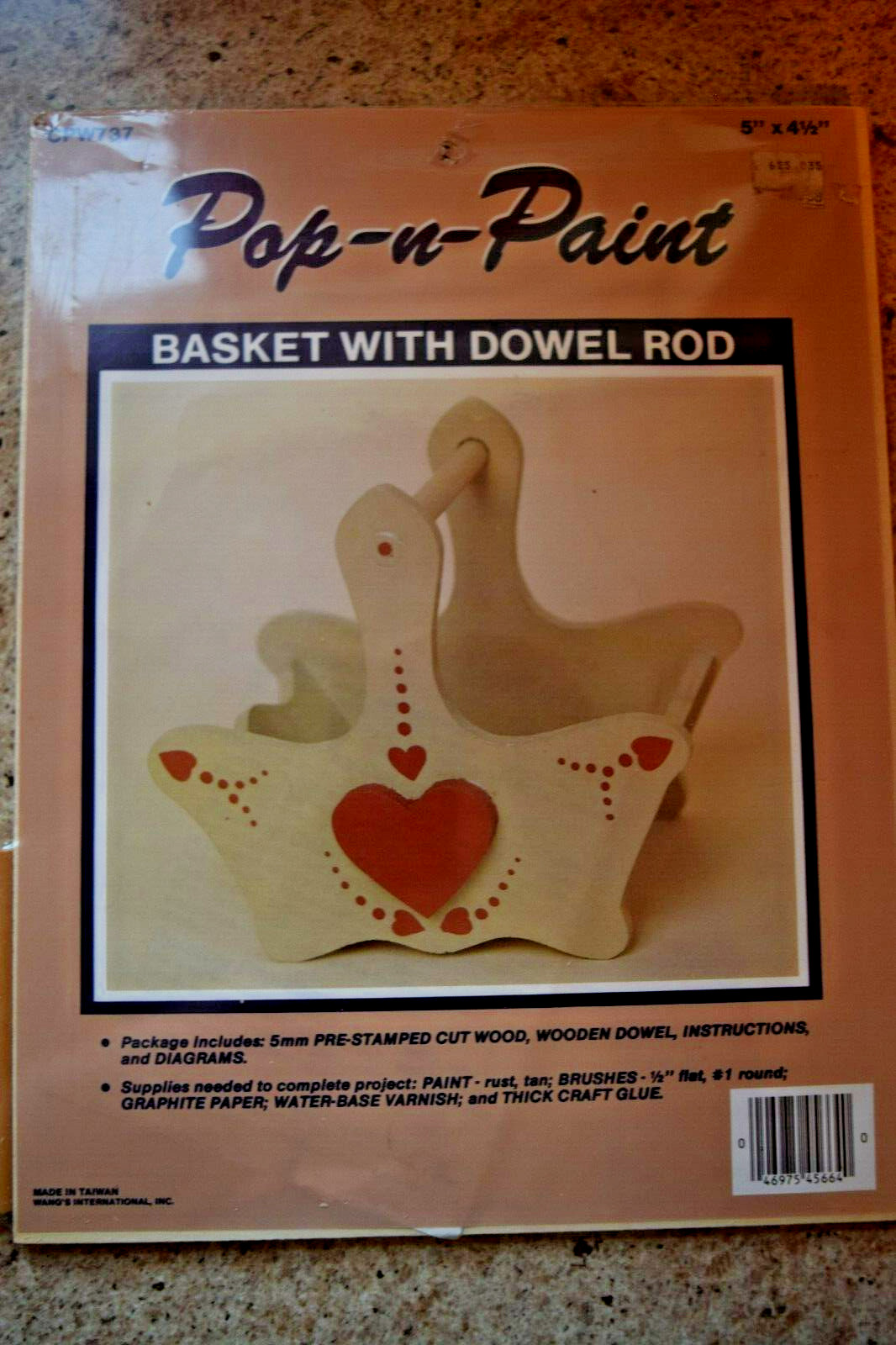 Pop N Paint Basket with Dowel Rod Kit *SEALED*