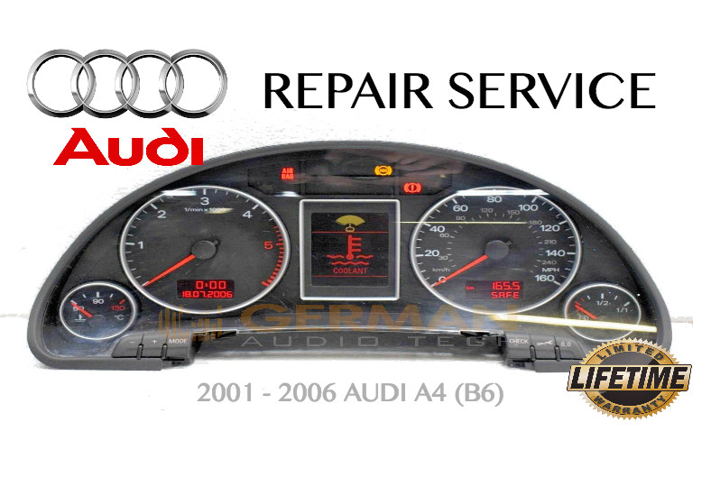 REPAIR SERVICE for AUDI A4 B6 INSTRUMENT SPEEDOMETER CLUSTER FADING 2002 - 2006