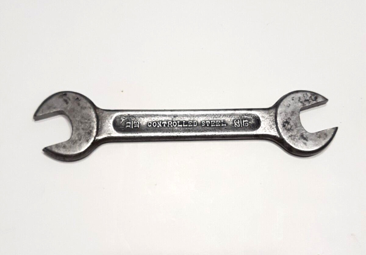 Vintage Controlled Steel 19/32" x 11/16" Double Open End Wrench USA