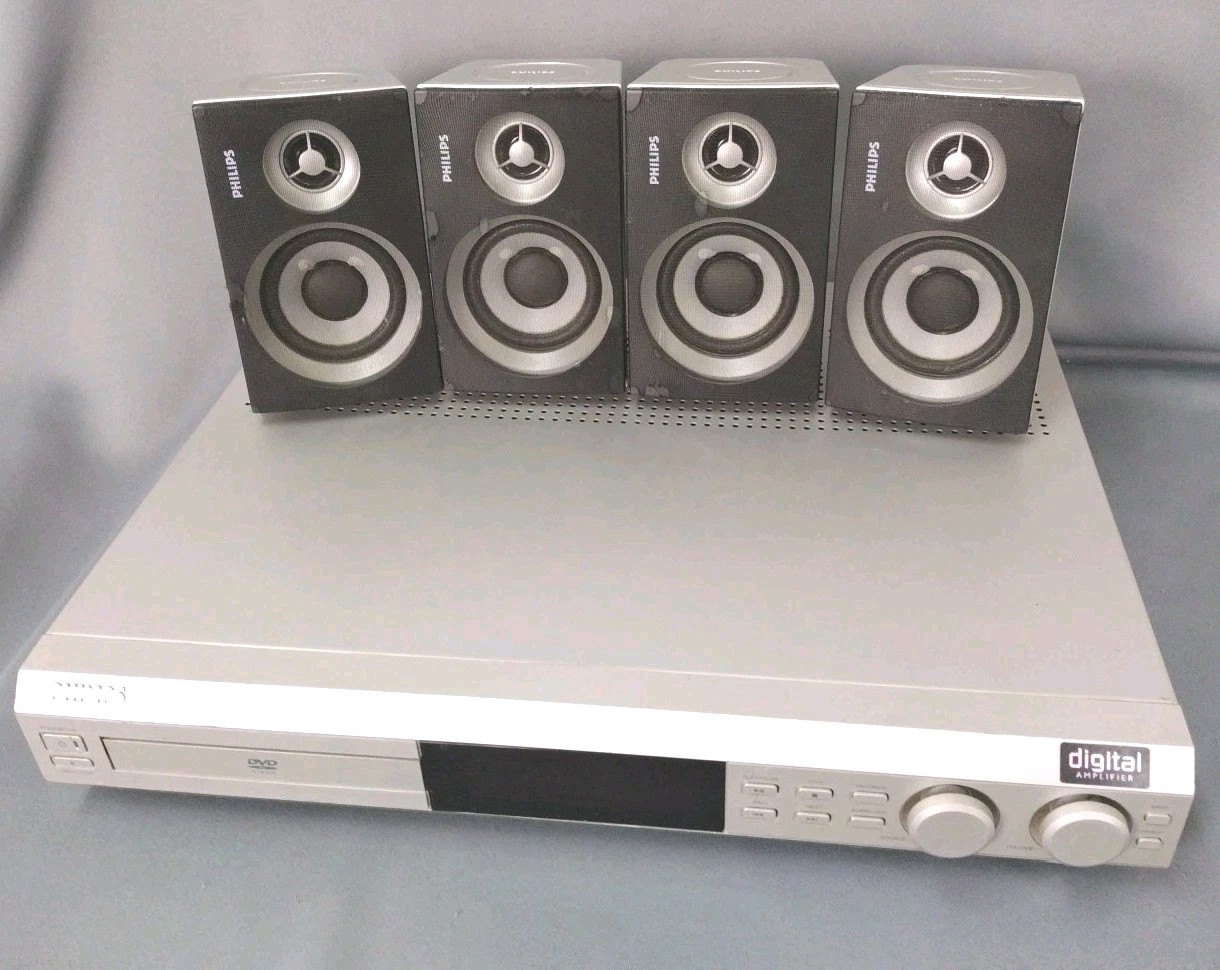 PhilipsMX3600D  DVD Video Player Digital Amplifier Surround Sound System Tested
