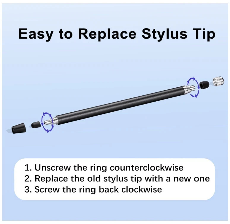 3PCS Stylus Pen Touch Screen Rubber Tip Styluses For iPad Tablet Android Phone..