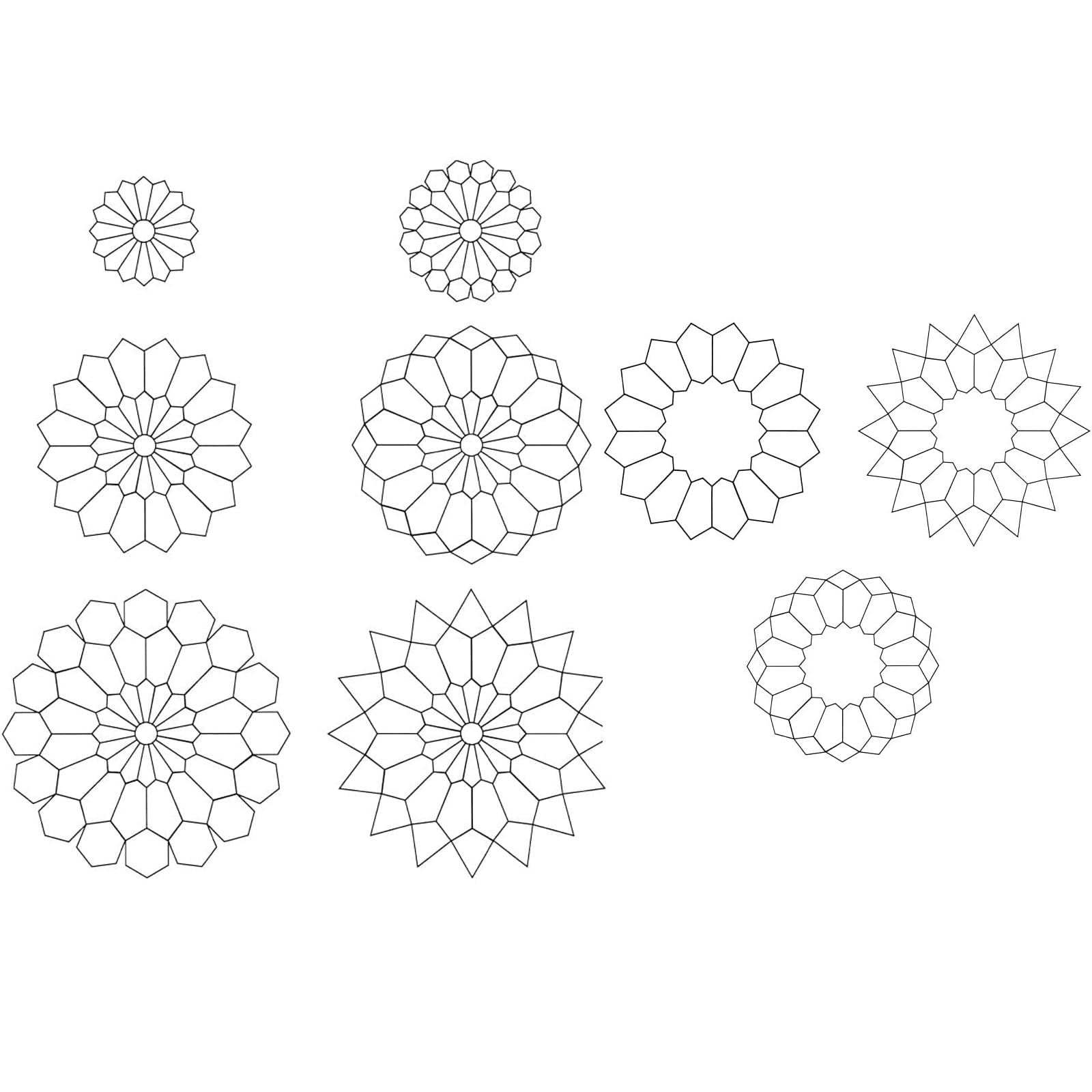 306PCS Paper Pieces Quilting Templates Kit
