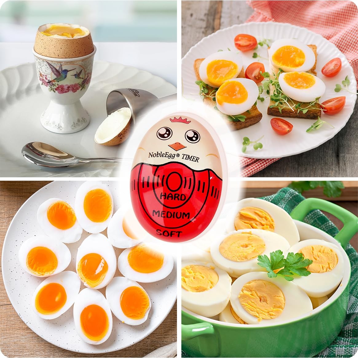 Egg Timer for Boiling Eggs, Soft Medium Hard Boiled Egg Timer that Changes Co...