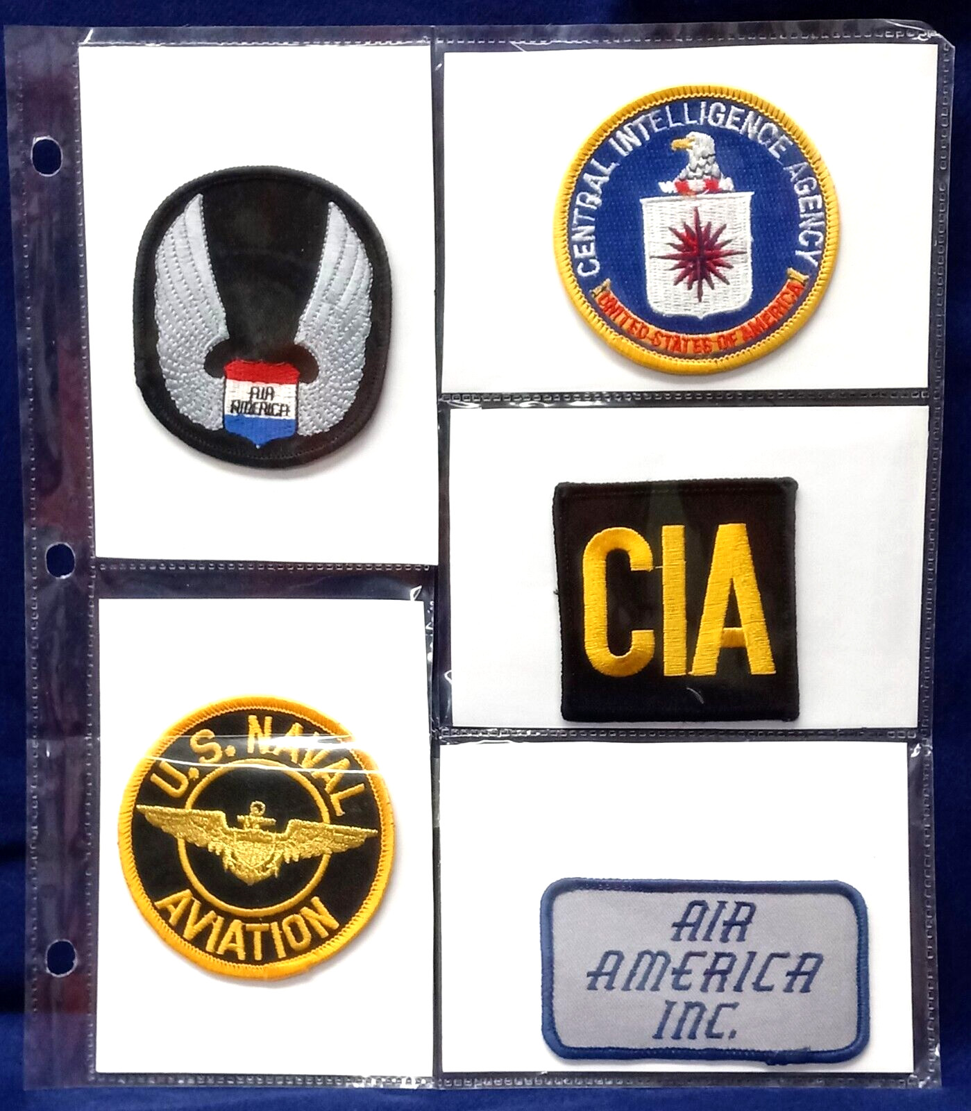 5 VIETNAM CIA PATCHES CIA CENTRAL INTELLIGENCE AVIATION AIR AMERICA 3"