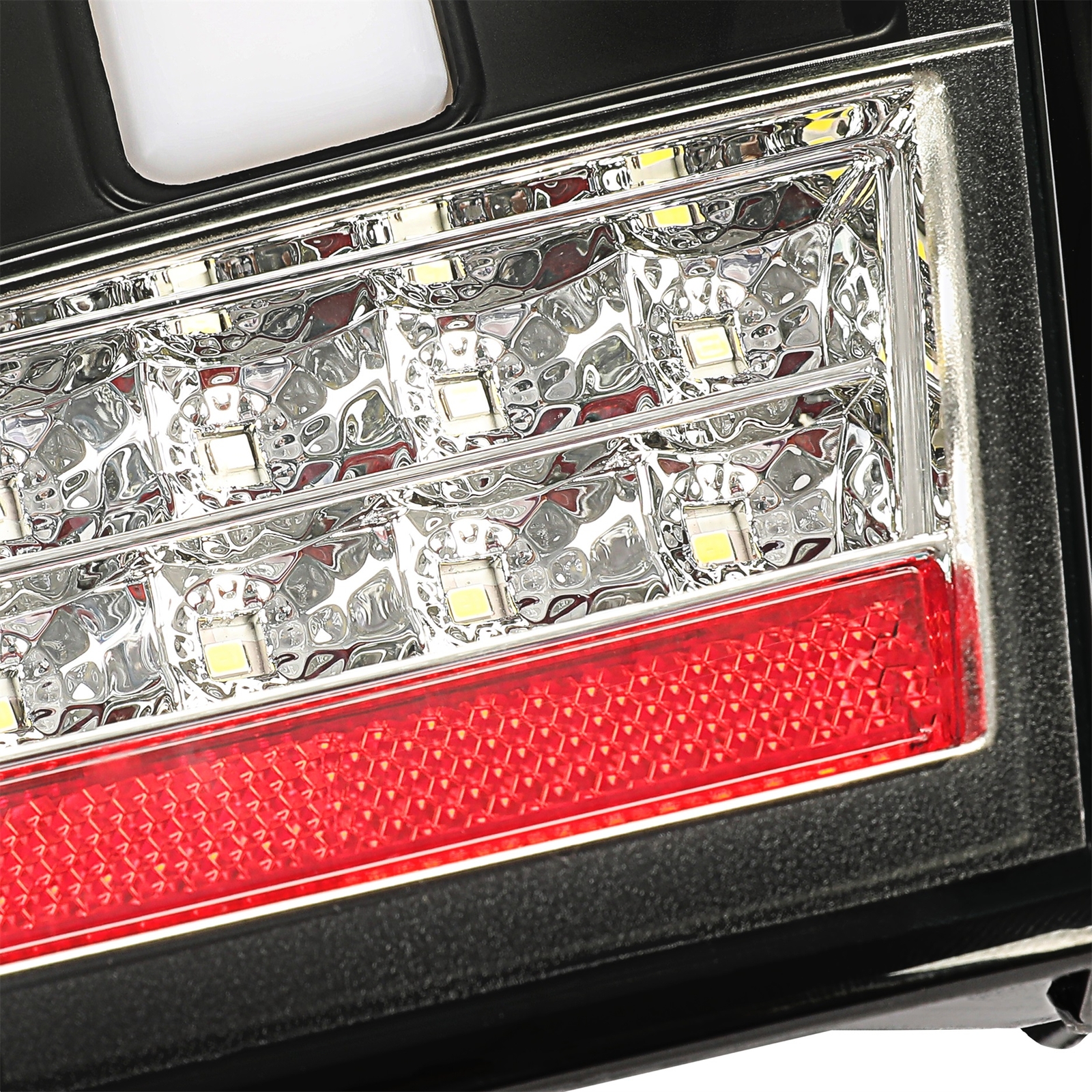 For 1999-2004 Ford Mustang Sequential Signal LED Tail Lights w/ Red Tube Black