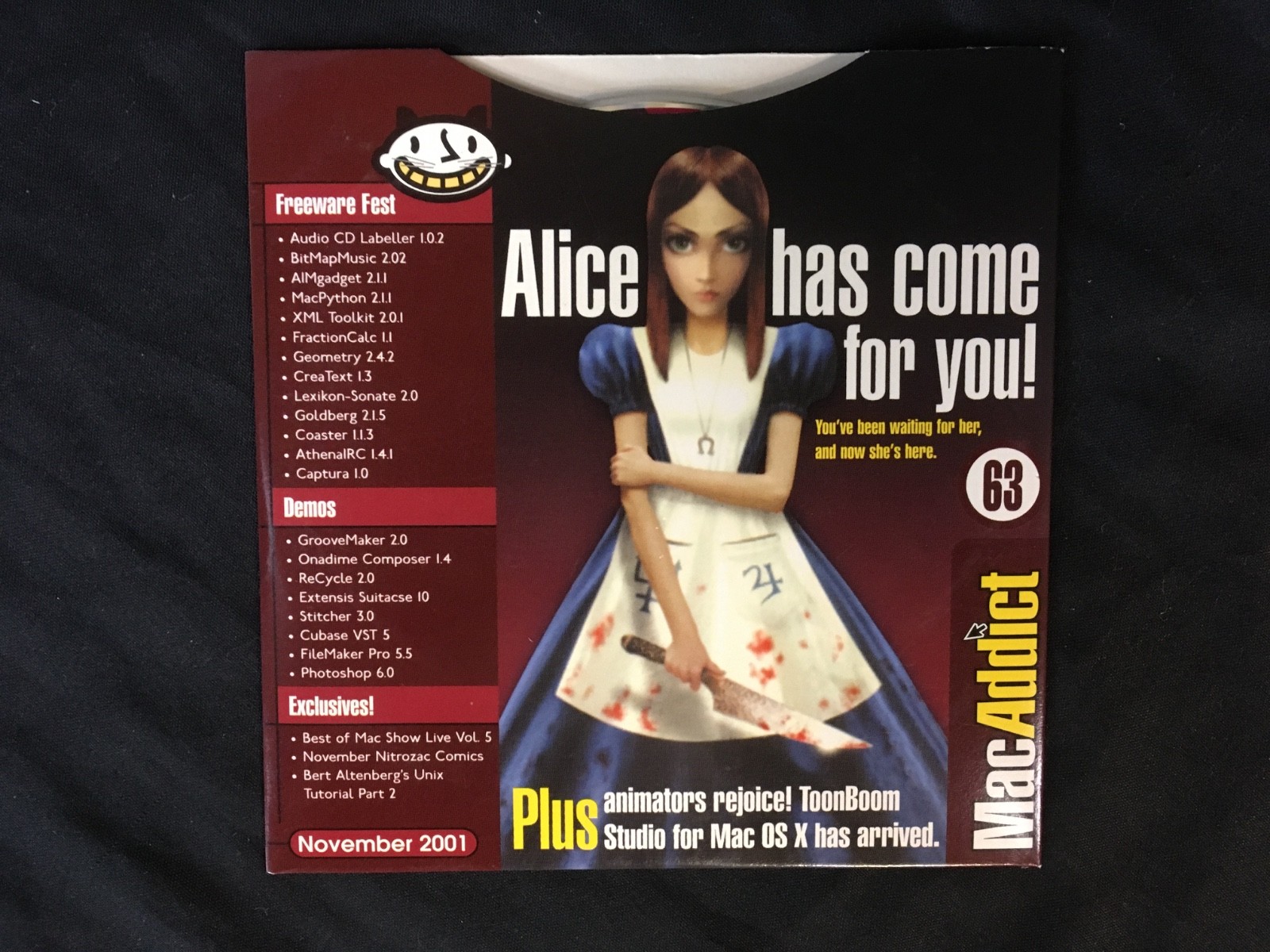 MacAddict The Disc - Nov. 2001 - #63 - Alice has come for you! - Imagine Media