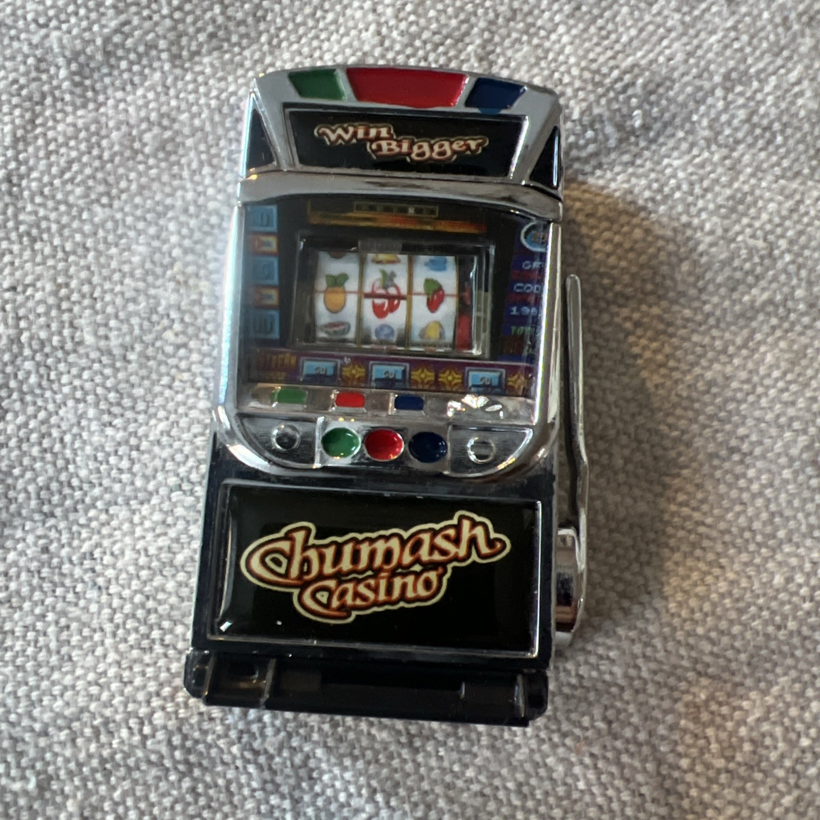 Novelty Lighter Chumash Casino Slot Machine Replica Lighter