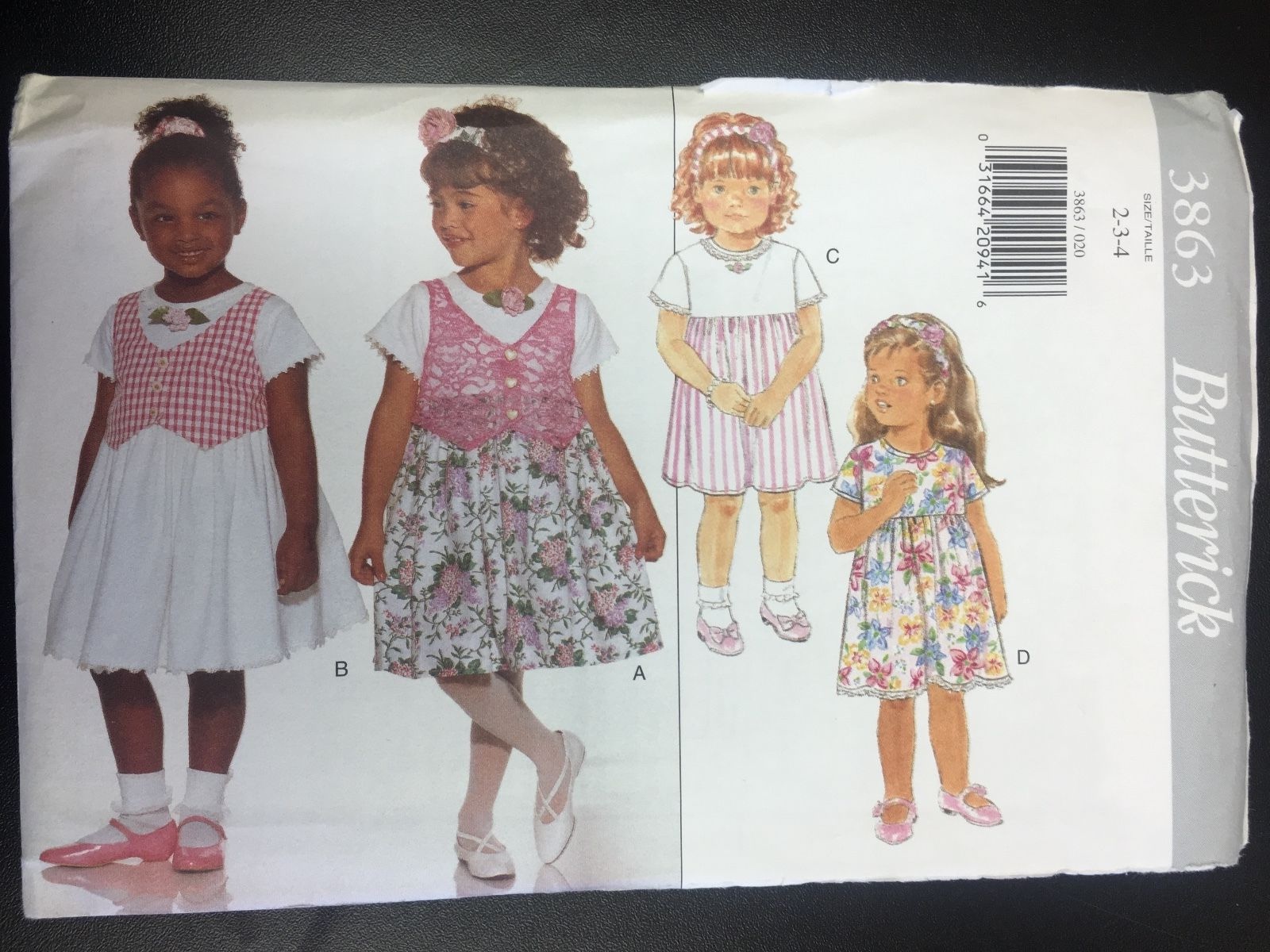 Butterick #3863 Children's Dress & Headband - Multiple Sizes