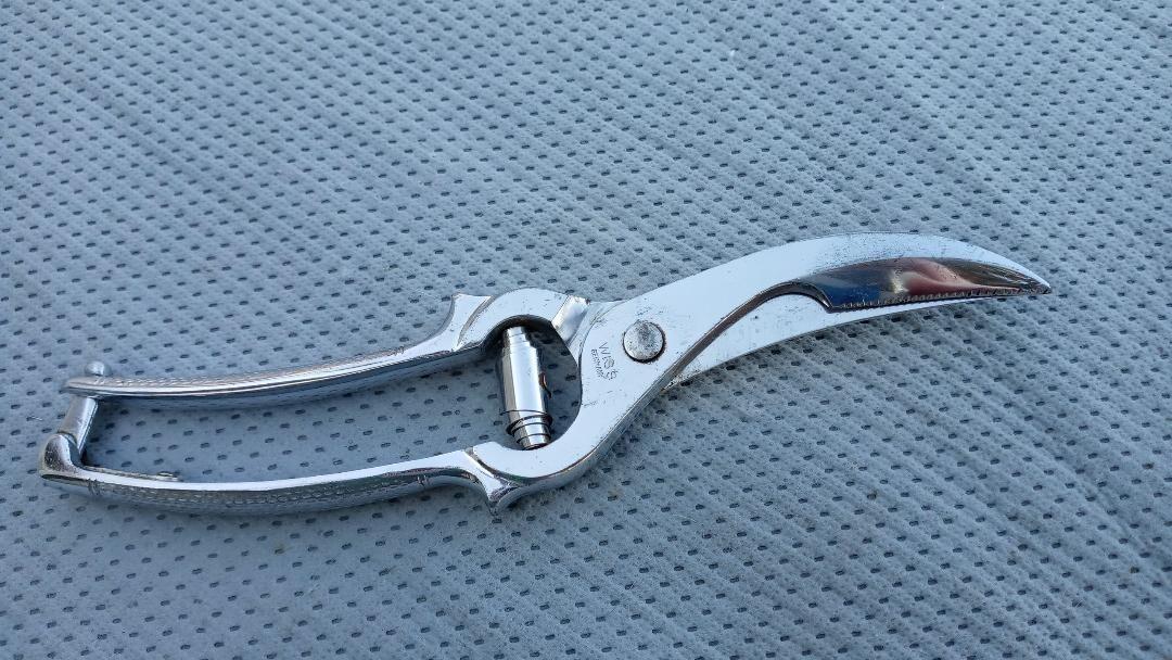 Wiss Germany #1309 Chrome Poultry Shears with Toggle Lock 9"