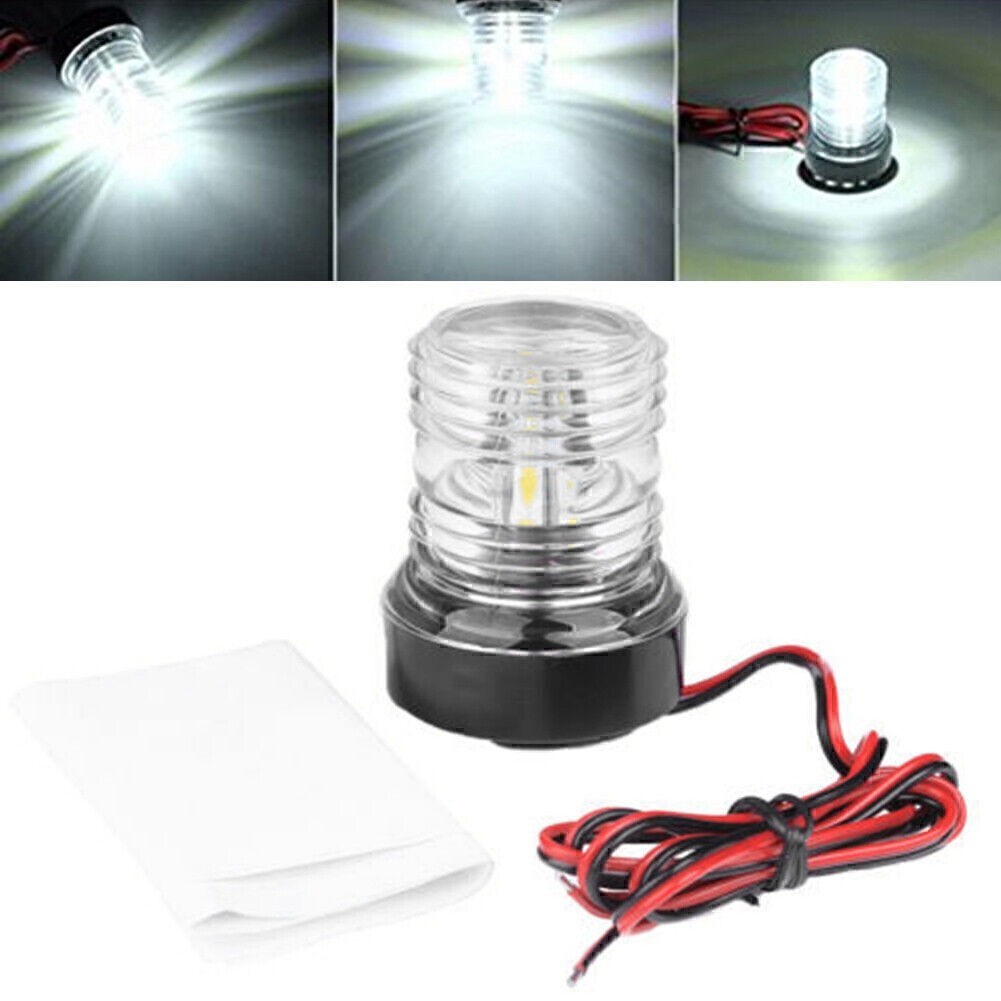 360° Allround Marine Boat Yacht Rear Anchor LED Navigation Light White Car New